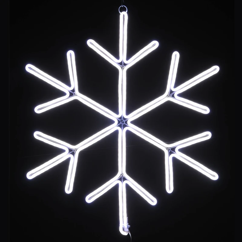 18" Neon Style Lighted Snowflake Wall Accent
