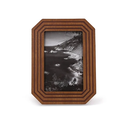 4" x 6" Dark Wood Octagon Tabletop Frame by Studio Décor™ Treasured Finds