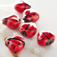 12 Packs: 6 ct. (72 total) Red Ladybug Ceramic Beads, 17mm by Bead Landing™