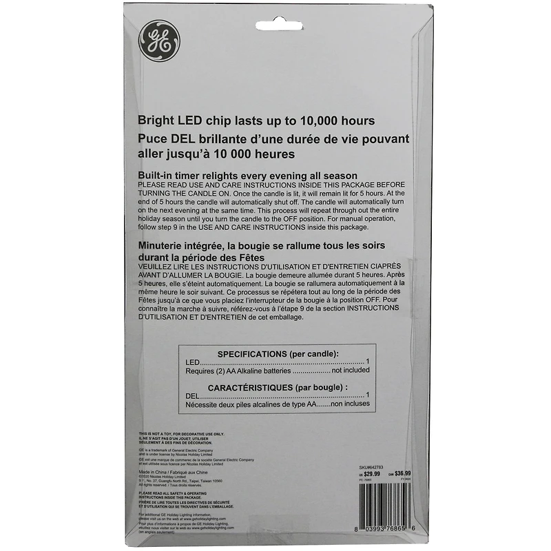 StayBright® 9.75" Flickering LED Window Candles, 6ct.