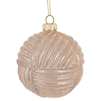 3" Pink Woven Mercury Glass Ball Ornament