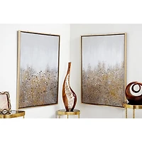 CosmoLiving by Cosmopolitan Gold Contemporary Abstract Wall Art Set