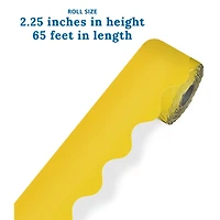 Carson Dellosa® Yellow Rolled Scalloped Border, 195ft.