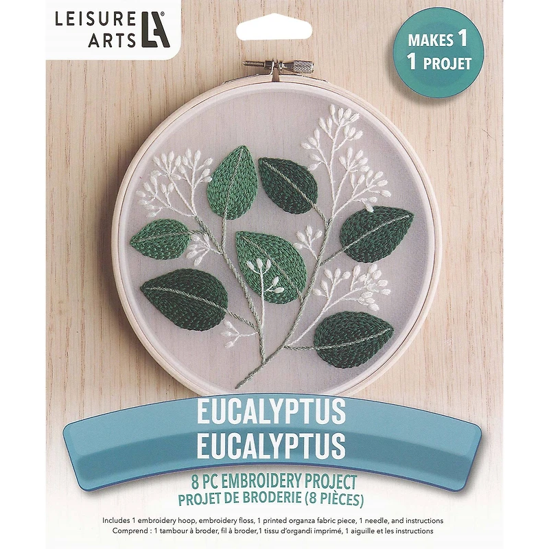 Leisure Arts® 6" Eucalyptus Embroidery Kit