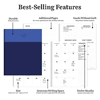 TF Publishing Medium 2024 Blue Blocker Monthly Planner