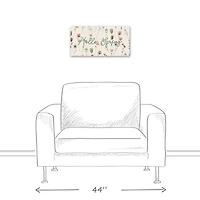 Earthy Botanical Doodles 10" x 20" Canvas Wall Art