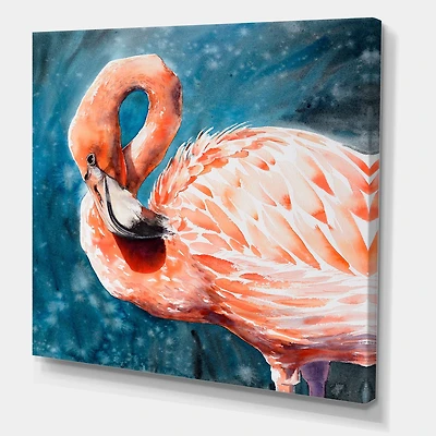 Designart - Pink Flamingos In Blue Water II