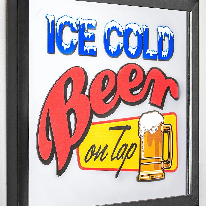 Ice Cold Beer On Tap Printed Accent Mirror
