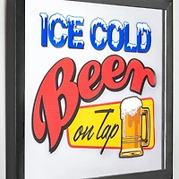 Ice Cold Beer On Tap Printed Accent Mirror