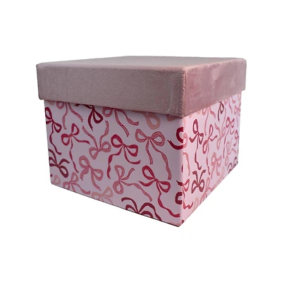 Large Holly Jolly Velvet Lid Gift Box by Ashland®