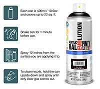 Pintyplus Matt Pure White Evolution Water-Based Spray Paint, 11.18oz.