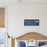 Stupell Industries Blue On Lake Time Wooden Wall Plaque