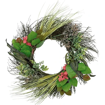 22" Wheat, Eucalyptus & Twig Wreath