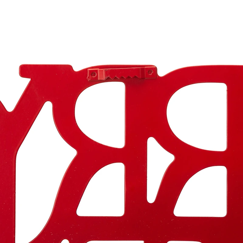 Glitzhome® 24" Red Merry Christmas Metal Wall Décor