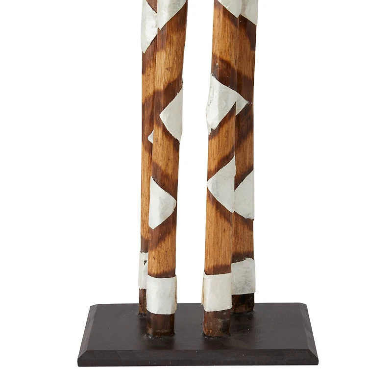 Brown Albizia Bohemian Sculpture, 11" x 11" x 6"