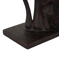 7.5" Dark Brown & Copper Mushroom Decorative Bookends, 2ct.