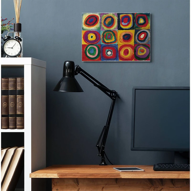 Stupell Industries Red & Yellow Abstract Circle Pattern Canvas Art