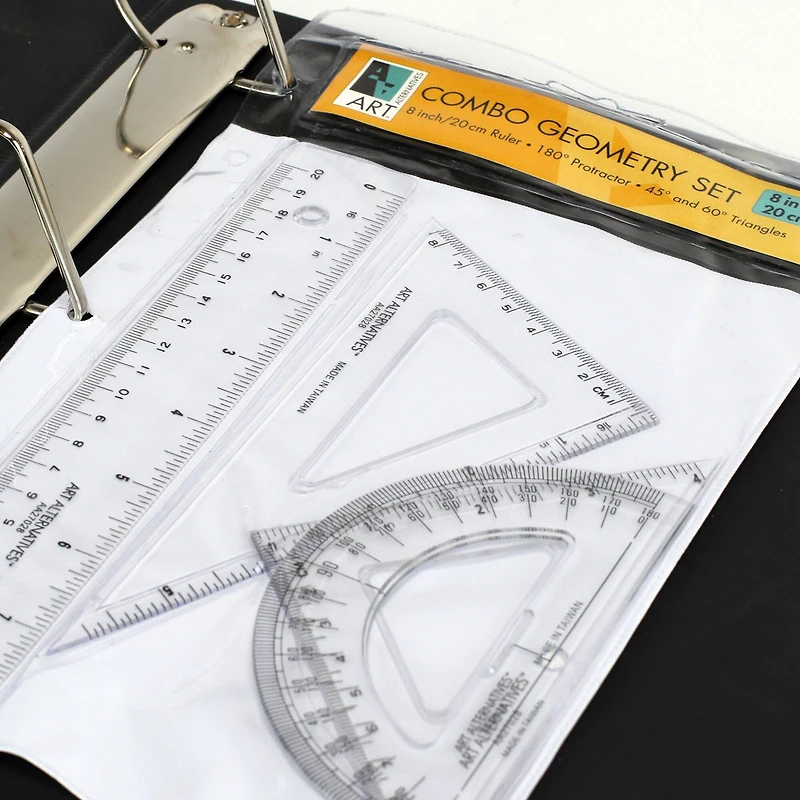 12 Pack: Art Alternatives Combo Geometry Set with 8" Ruler