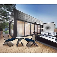 Black Metal Eclectic Outdoor Seating Set
