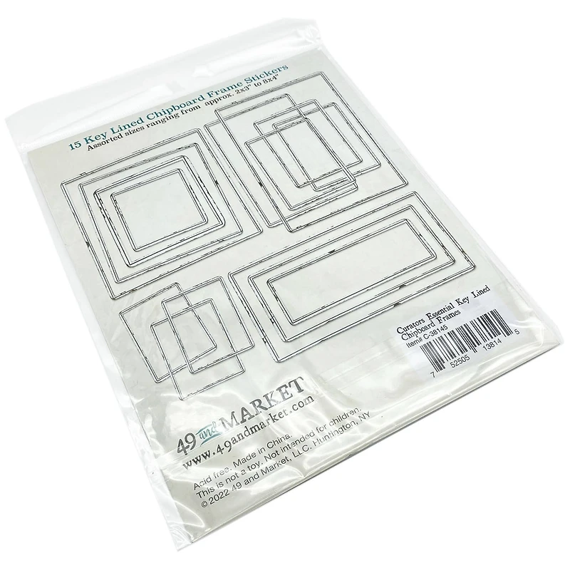 49 And Market Curators Essential Key Lined Chipboard Frames