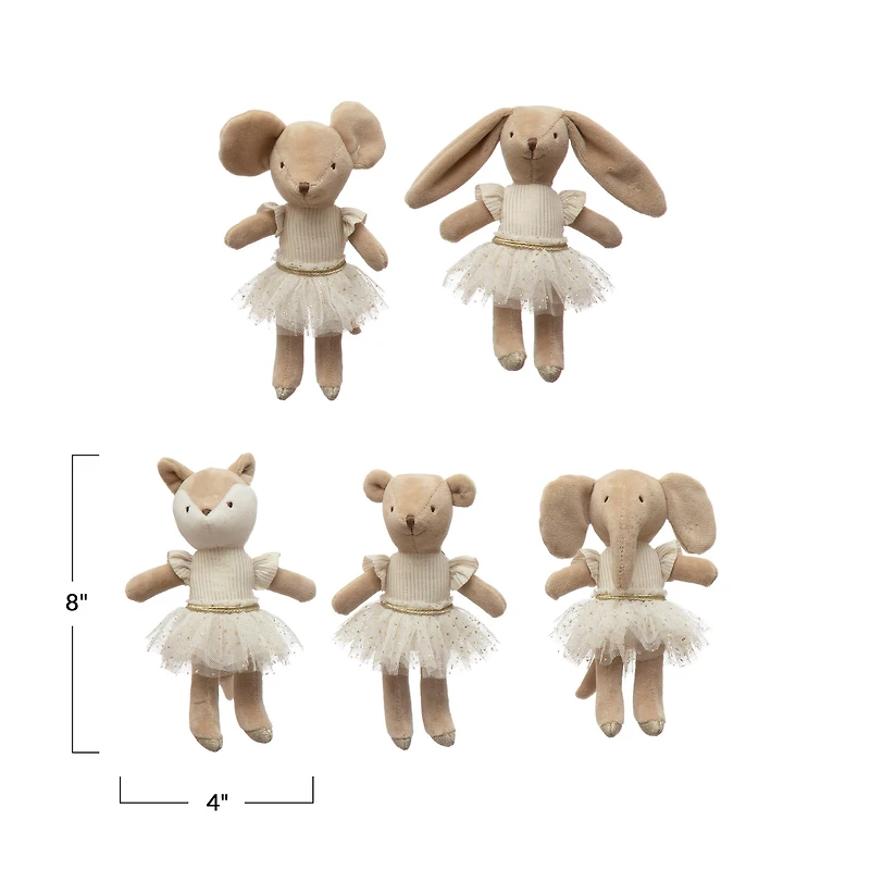 Hello Honey® White & Brown Polyester Stuffed Animal Set