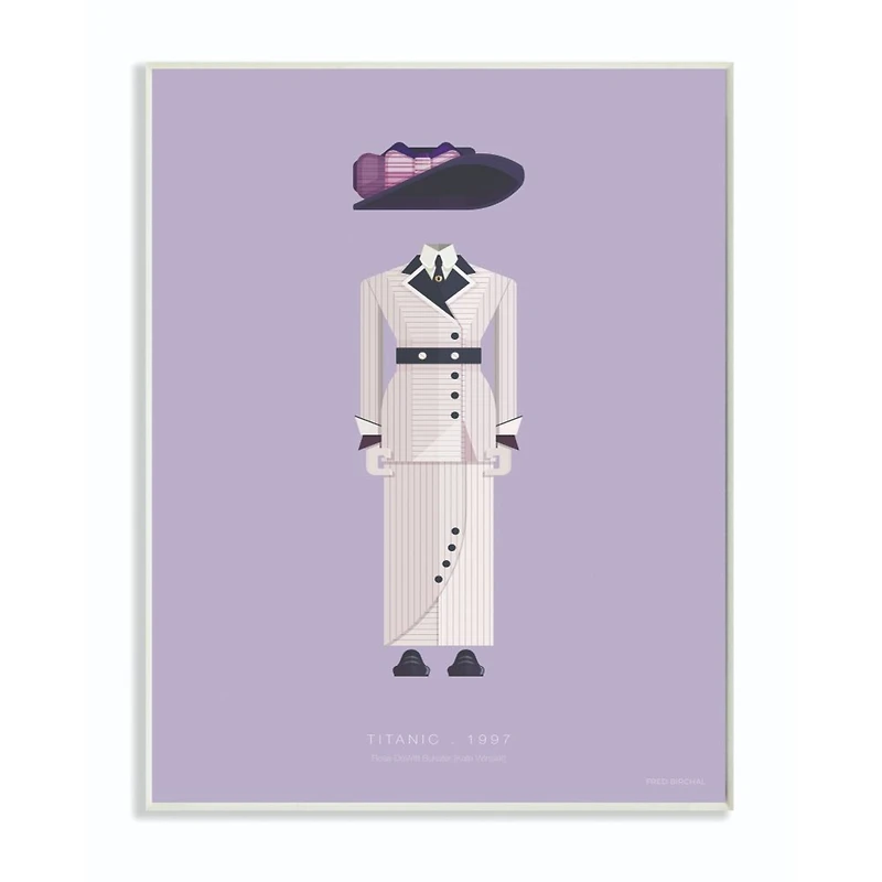 Stupell Industries Titanic Minimalist Illustration Wooden Wall Plaque