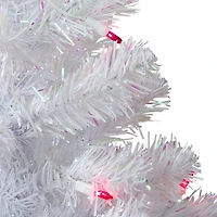 2ft. Pre-Lit White Pine Slim Artificial Christmas Tree, Pink Lights