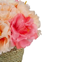6" Pink & White Potted Peony Arrangement