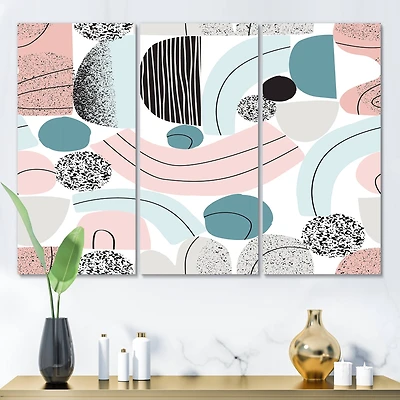 Designart - Colorful Art Collage In Pastel Colors