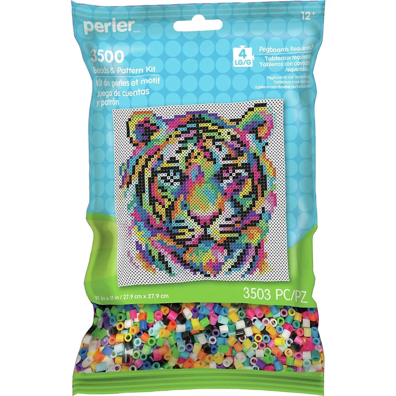 Perler™ Rainbow Tiger Beads & Pattern Kit
