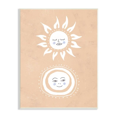 Stupell Industries Rising Sun and Moon Children's Boho Chic Sky Wall Plaque
