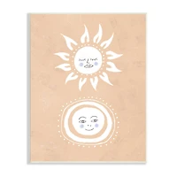 Stupell Industries Rising Sun and Moon Children's Boho Chic Sky Wall Plaque