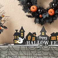 Glitzhome® 2ft. Halloween Hinged Haunted House Table Décor