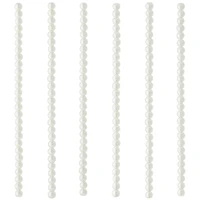 White Pearl Glass Beads, 6mm by Bead Landing™