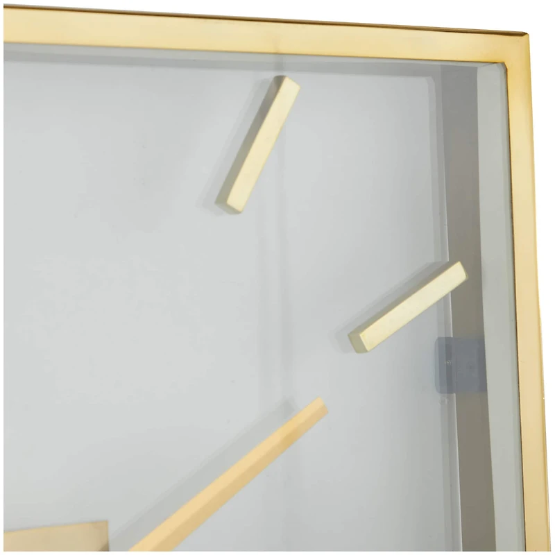 20" Gold Stainless Steel Wall Clock with Clear Face