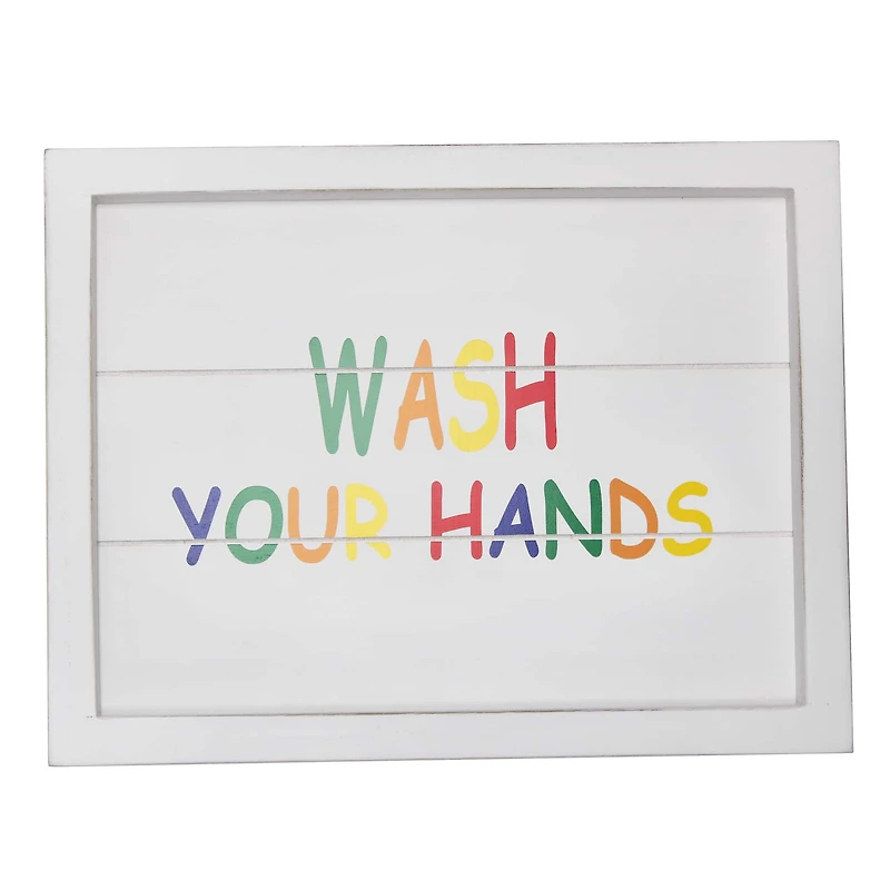 Elegant Designs White Wash Kids Towel Holder