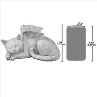 Design Toscano 10" Antique Stone Cat Memorial Angel Statue