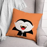 Vampire Candy Corn Fangs Throw Pillow