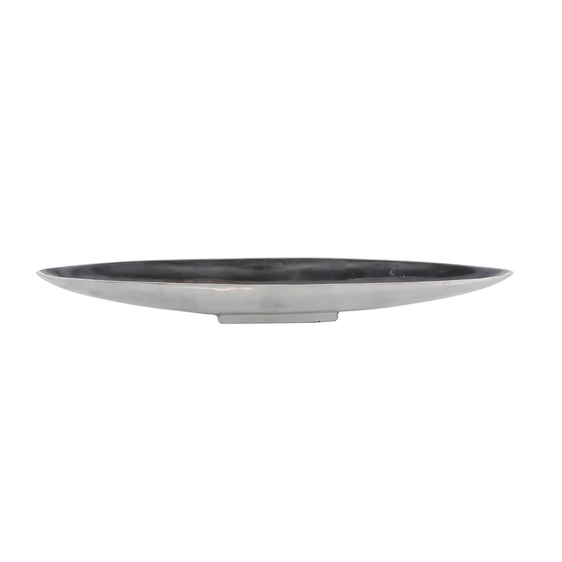 30" Silver Aluminum Modern Boat Tray