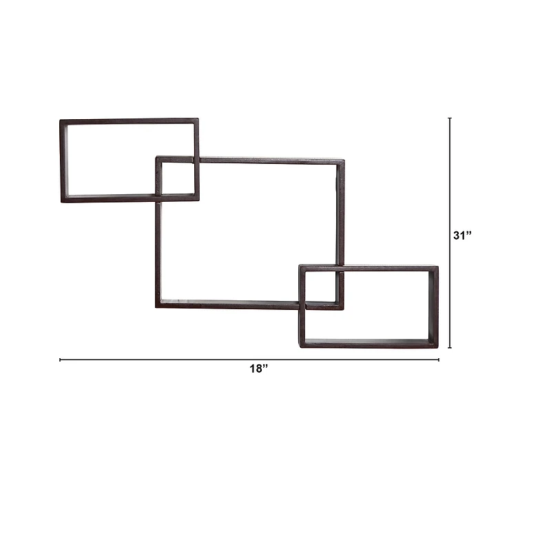 31" Floating Boxes Wall Shelves