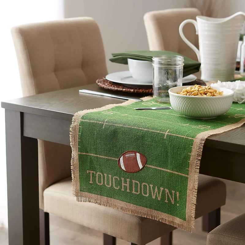 DII® Touchdown Print Jute Table Runner 14X74