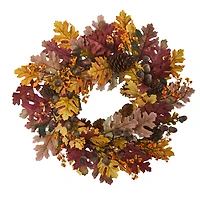 24" Oak Leaf, Acorn & Pine Wreath