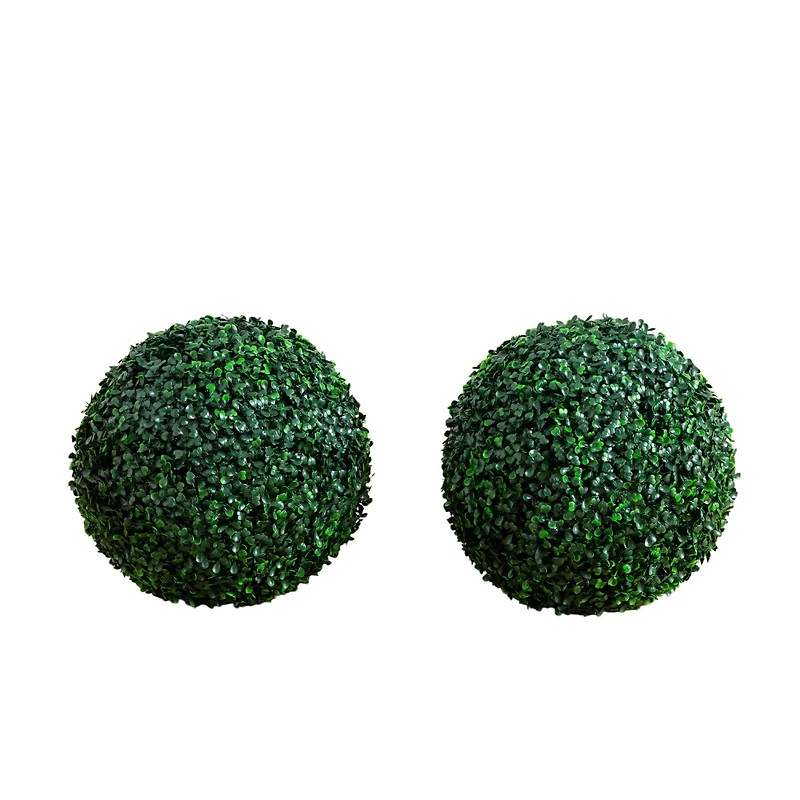 12in. UV Resistant Artificial Boxwood Ball (Indoor/Outdoor) - Set of 2