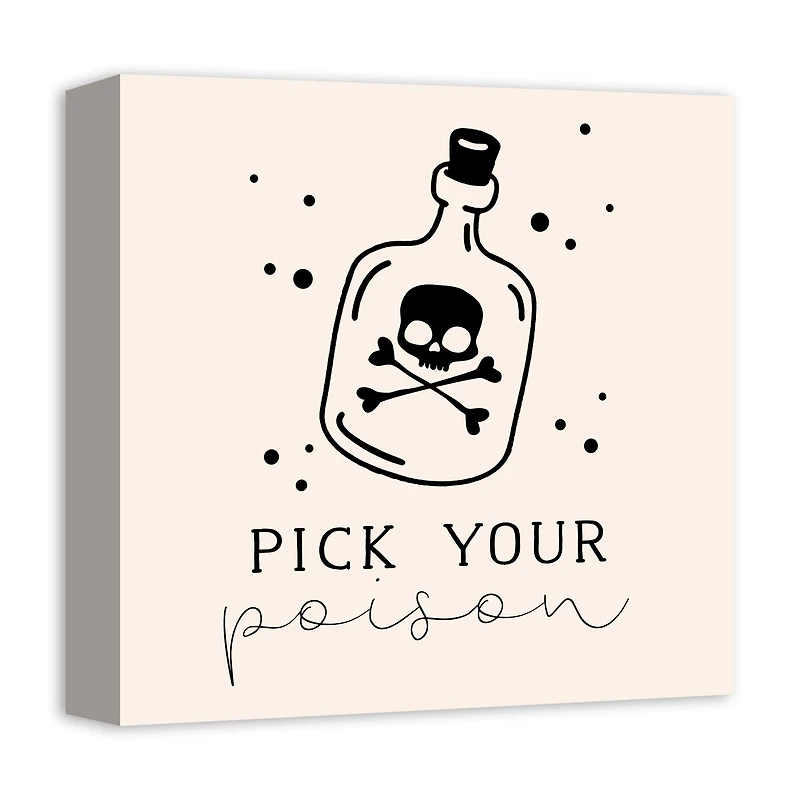 Pick Your Poison Bottle Canvas Wall Art
