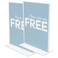 Deflecto® Classic Image® Clear Stand-Up Sign Holder, Portrait, Pack of 2