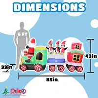 7ft. Inflatable Christmas Train with Warm White LED Lights