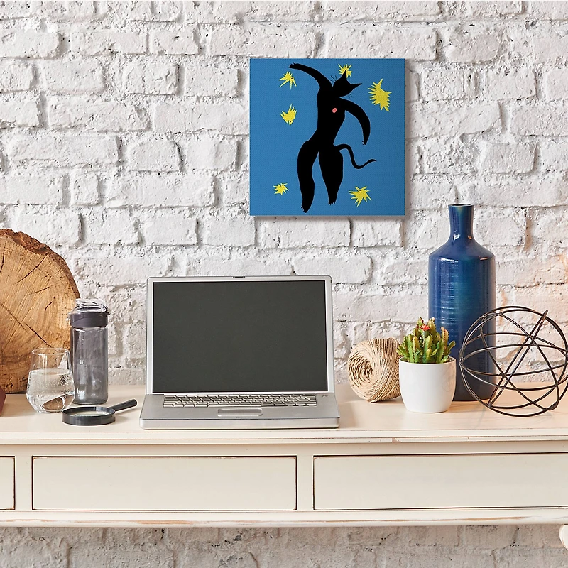 Stupell Industries Matisse Cat Icarus Classic Painting Parody Canvas Wall Art