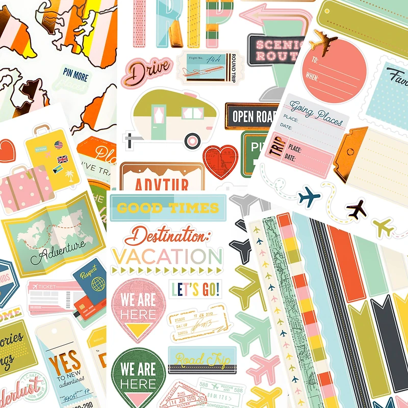 12 Pack: Travel Sticker Book by Recollections™