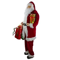 6ft. Red & White Standing Santa Claus with Presents Christmas Figure