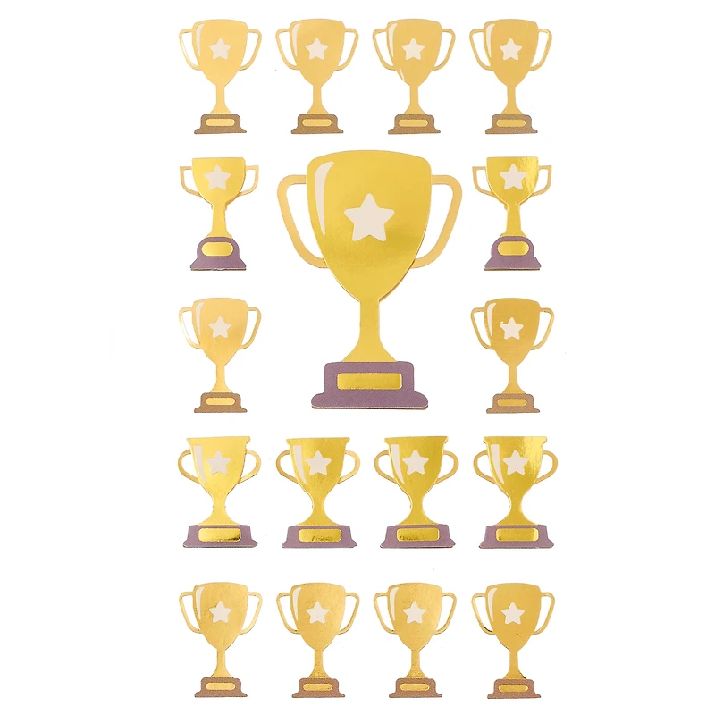 Gold Trophy Dimensional Stickers by Recollections™